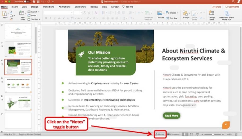 print powerpoint with space for notes mac